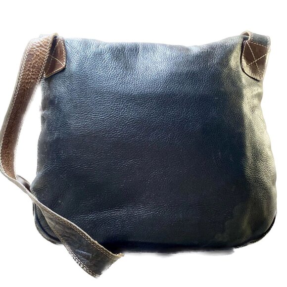 Andrea Mabiani Black Italian Leather Slouchy Hobo Crossbody Bag - Made in Italy - Picture 4 of 6